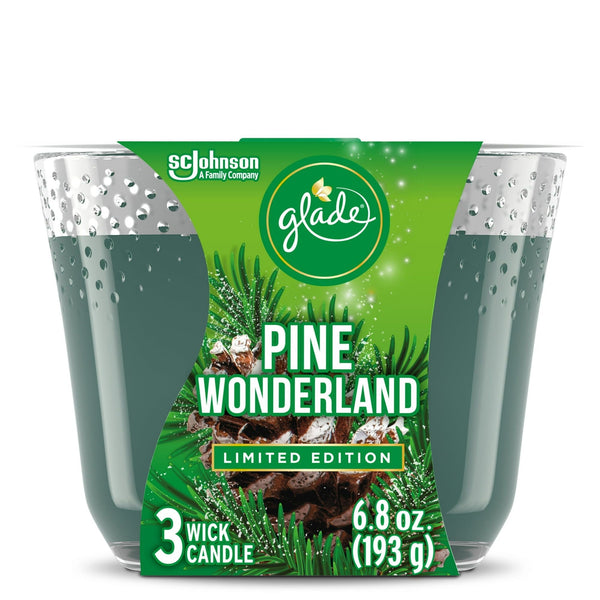 Glade Candle, 3 Wick Scented Candle, Pine Wonderland, 6.8 oz EasyOptionXY LLC