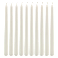 Stonebriar Unscented 10" Dripless Taper Candles with 7 Hour Burn, 10 Pack, White EasyOptionXY LLC