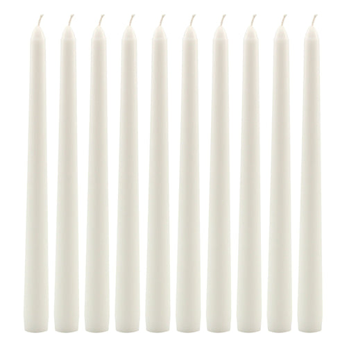 Stonebriar Unscented 10" Dripless Taper Candles with 7 Hour Burn, 10 Pack, White EasyOptionXY LLC