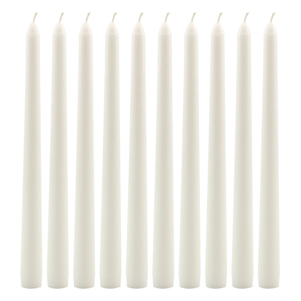 Stonebriar Unscented 10" Dripless Taper Candles with 7 Hour Burn, 10 Pack, White EasyOptionXY LLC