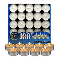Ohr Candles 4 Hour Unscented Tealight Candles - White, 100 Pack EasyOptionXY LLC