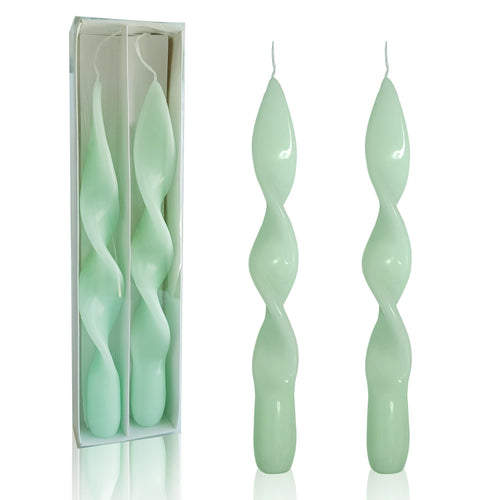Green Taper Candles Set of 2 -8.8 inch Candles Sticks EasyOptionXY LLC