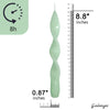 Green Taper Candles Set of 2 -8.8 inch Candles Sticks EasyOptionXY LLC