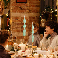 Green Taper Candles Set of 2 -8.8 inch Candles Sticks EasyOptionXY LLC