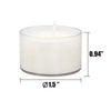 Stonebriar Unscented Long Burning Clear Cup Tealight Candles with 6-7 Hour Burn Time, 192 PK, White EasyOptionXY LLC