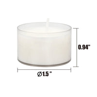Stonebriar Unscented Long Burning Clear Cup Tealight Candles with 6-7 Hour Burn Time, 192 PK, White EasyOptionXY LLC