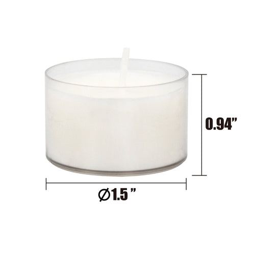 Stonebriar Unscented Long Burning Clear Cup Tealight Candles with 6-7 Hour Burn Time, 192 PK, White EasyOptionXY LLC