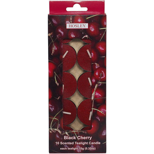 Hosley 120 Pk. Pressed Black Cherry Scented Tealight Candles EasyOptionXY LLC