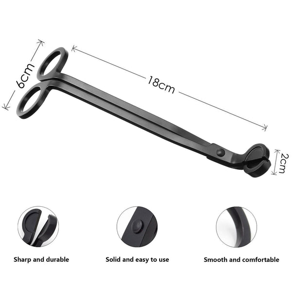 Black Candle Wick Trimmer Sturdy Stainless Steel EasyOptionXY LLC