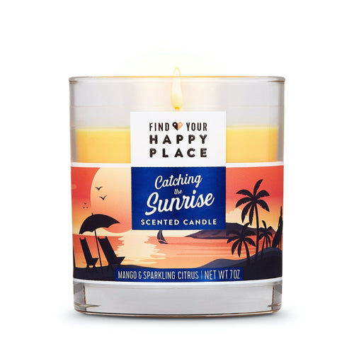 Find Your Happy Place Candle Catching the Sunrise Mango And Sparkling Citrus 7 oz EasyOptionXY LLC