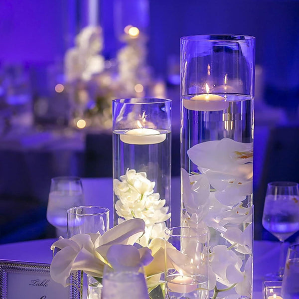 KBLLUNH 12 Pack White Unscented Floating Candles 2 inch for Centerpieces, Wedding Party EasyOptionXY LLC