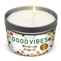 Magnificent 101 Long Lasting Good Vibes Aromatherapy Candle | 6 Oz - 35 Hour Burn | Soy Wax Candle with Sage, Bergamot & Sandalwood for Energy Cleansing, Blessing Magnet & Manifestation EasyOptionXY LLC