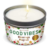 Magnificent 101 Long Lasting Good Vibes Aromatherapy Candle | 6 Oz - 35 Hour Burn | Soy Wax Candle with Sage, Bergamot & Sandalwood for Energy Cleansing, Blessing Magnet & Manifestation EasyOptionXY LLC