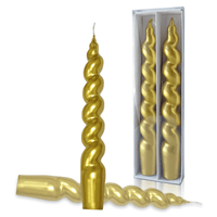 XINAOBAOLUO 7.5 inch Gold Dripless Taper Candles Burn Time 8 H,Unscented for Dinner Candles Pack of 2 EasyOptionXY LLC
