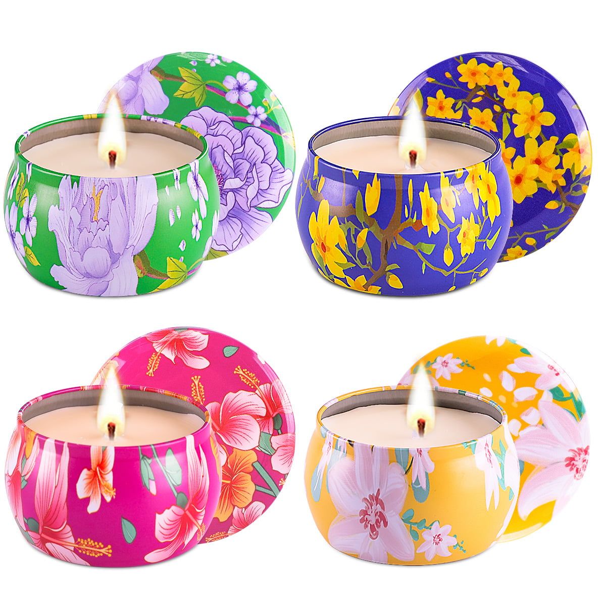 Scented Candle Gifts, 4 Pack Home Scented Candles, Scented Candle Gift Set for Christmas, Birthday, Mother's Day, Valentine's Day EasyOptionXY LLC