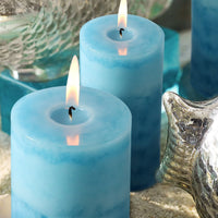 Meltone Strong Ocean Scented Pillar Candles,50+ Hrs Long Burning Candles3 Pack Blue Candles for Home Scented (3x4'') EasyOptionXY LLC