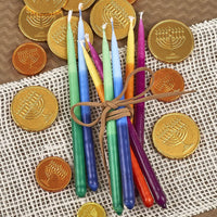 Zion Judaica Deluxe Chanukah Candles Hand Made (Tri Color) EasyOptionXY LLC