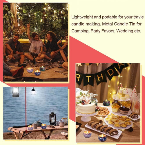 BUZIFU 12 Pcs Candle Tins, 2.5 oz Empty Candle Jars Candle Making Tin Jars Metal Candle Tins Mini Candle Making Containers Candle Jars Metal Tins with Lids for DIY Candle Making, Arts, Crafts,Storage EasyOptionXY LLC