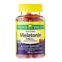 Spring Valley Melatonin Adult Pectin-Based Gummies; 5 mg; 60 Count EasyOptionXY LLC