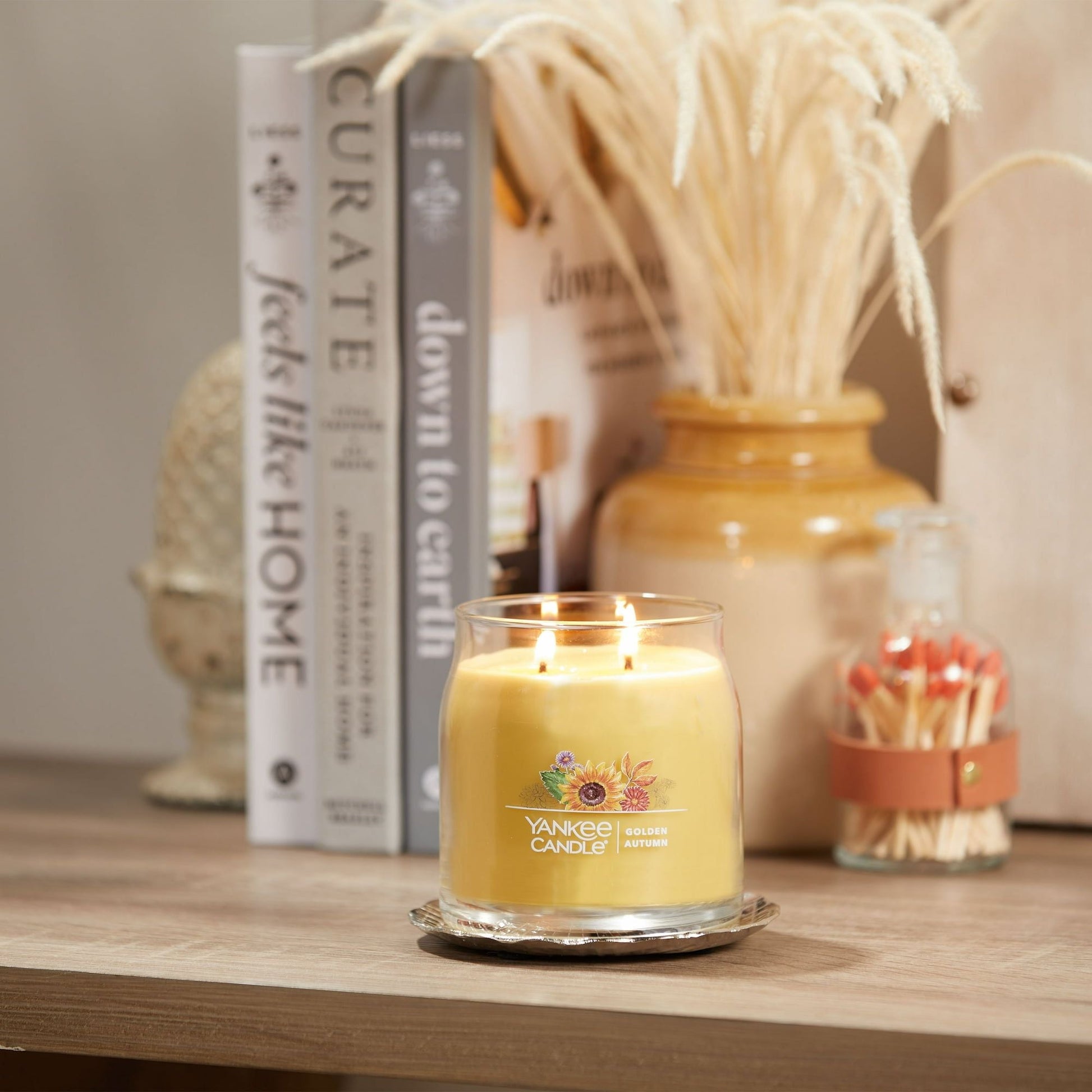 Yankee Candle Golden Autumn Signature Medium Jar Candle EasyOptionXY LLC