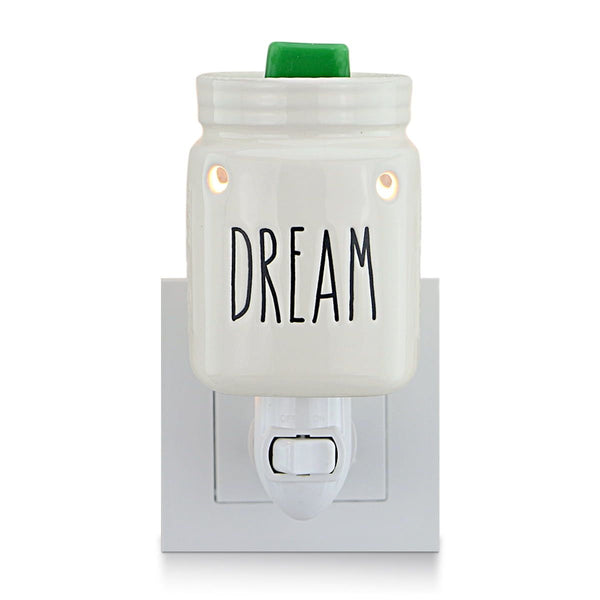 STAR MOON Mason Jar Candle Warmer for Rae Dunn Inspired Decor Wax Warmer for Scented Wax Plug in Wax Warmer with One More Bulb Home Decor Wall Decor White (Dream) EasyOptionXY LLC