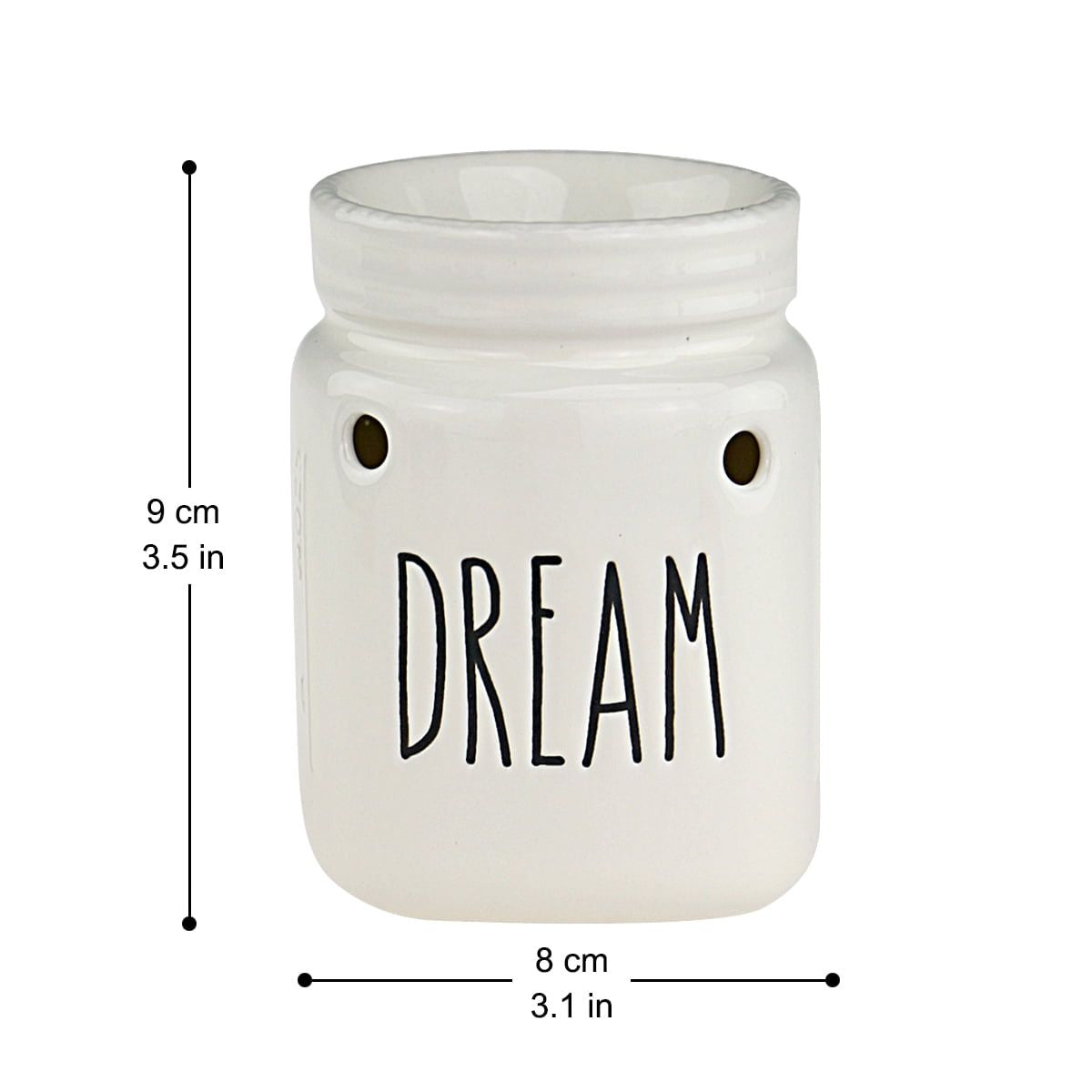 STAR MOON Mason Jar Candle Warmer for Rae Dunn Inspired Decor Wax Warmer for Scented Wax Plug in Wax Warmer with One More Bulb Home Decor Wall Decor White (Dream) EasyOptionXY LLC