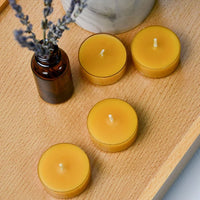 DEYBBY Beeswax Tealight Candles, Small Natural Beeswax Candle in Clear Cup for Home Decor (20 Pack) EasyOptionXY LLC