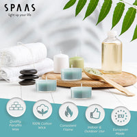 Scented Tea Lights Candles in Clear Cups, Raspberry & Lily Fragrance, for Spa, Dinner, and Home Decor, 24 Pack EasyOptionXY LLC