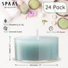 Scented Tea Lights Candles in Clear Cups, Raspberry & Lily Fragrance, for Spa, Dinner, and Home Decor, 24 Pack EasyOptionXY LLC
