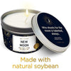 Magnificent 101 Long Lasting New Moon Aromatherapy Candle | 6 Oz - 35 Hour Burn Time | A ll N atural Soy Wax Candle with Sage, Sandalwood & Bergamot for House Energy Cleansing, Momentum & Manifestation EasyOptionXY LLC