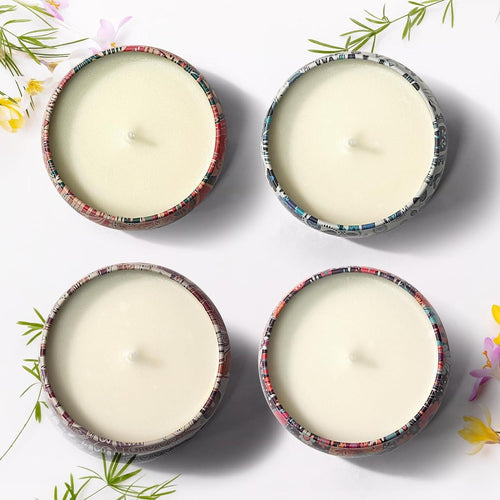 OSHINE 4-PACK Scented Candles Gift Set Aromatherapy Soy Candles 100% Natural Soy 4.4 oz Strongly Fragrance Stress Relief for Mother's Day,Valentine's Day,Wedding,Birthday,Party,Anniversary EasyOptionXY LLC