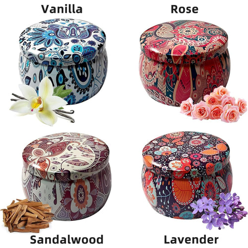 OSHINE 4-PACK Scented Candles Gift Set Aromatherapy Soy Candles 100% Natural Soy 4.4 oz Strongly Fragrance Stress Relief for Mother's Day,Valentine's Day,Wedding,Birthday,Party,Anniversary EasyOptionXY LLC