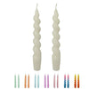 FCHSHAMD 7.3'' White Taper Candles - Unscented Spiral Candlesticks 2 Pack EasyOptionXY LLC