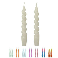 FCHSHAMD 7.3'' White Taper Candles - Unscented Spiral Candlesticks 2 Pack EasyOptionXY LLC