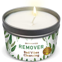 Magnificent 101 Long Lasting Remover Smudge Candle | 6 Oz - 35 Hour Burn | A ll N atural Pure Sage Scented Soy Wax Candle for House Energy Cleansing & Manifestation | Erase Negativity with Positivity EasyOptionXY LLC