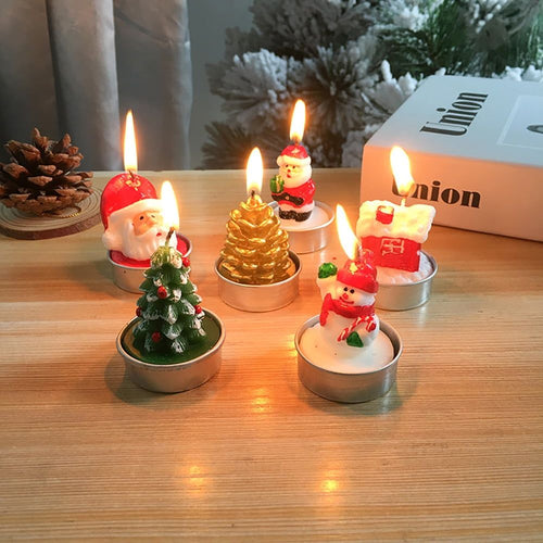 Christmas Candle, Painted Decoration,Christmas Gift,Craft Gift,Christmas Decoration 6 Pack EasyOptionXY LLC