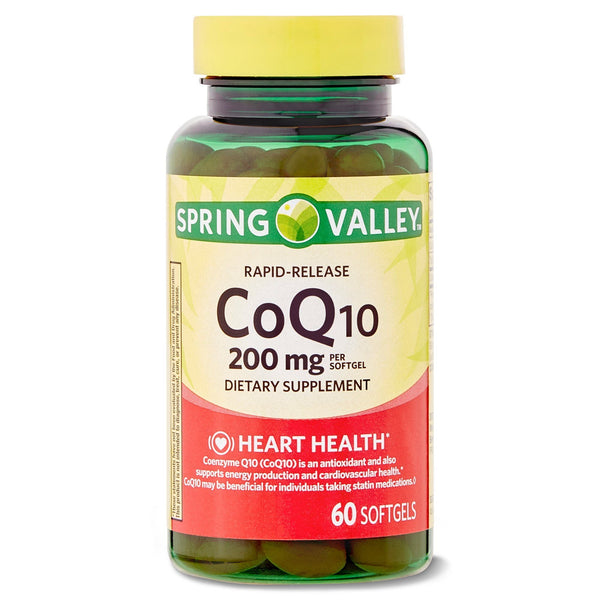 Spring Valley Rapid-Release CoQ10 Dietary Supplement; 200 mg; 60 Count EasyOptionXY LLC