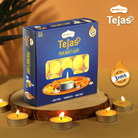Shubhkart Tejas 50 Piece Pure Ghee Tea light Candle Set EasyOptionXY LLC