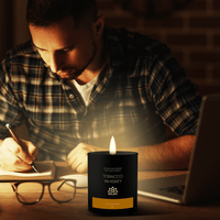 Soy Wax Candle in Glass Jar Warm Spicy Tobacco Whiskey Clean Burn up to 80 Hours Handmade in USA Natural and Safe by Relaxcation 10 oz EasyOptionXY LLC