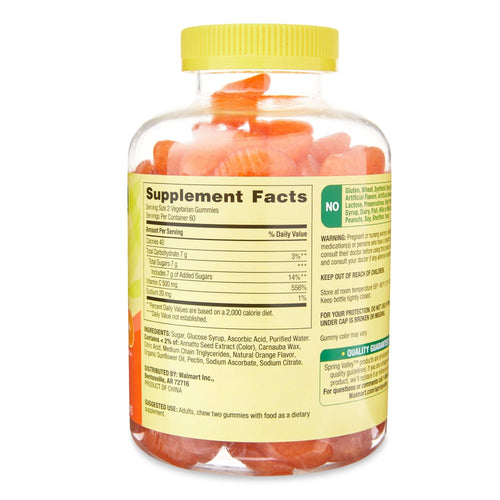 Spring Valley Extra Strength Vitamin C; 500 mg Vegetarian Gummies; 120 Count EasyOptionXY LLC
