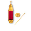 Red Cemetery Light with Gold Dome,Grave candle,Latin Cross Cemetery candle,Cemetery decorations for grave,Grave decorations for cemetery,Cemetery Light Candle Holder, Mausoleum Candle Holder EasyOptionXY LLC