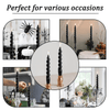 XINAOBAOLUO 7.5 inch Unscented Candles Dripless Taper Candles Black Candle Sticks Smokeless Twisted Candles Pack of 2 EasyOptionXY LLC