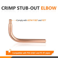 PEX Crimp 1/2" 6" Copper Stub Plumbingsell