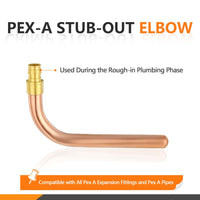 PEX A Expansion 1/2" 6" Copper Stub Plumbingsell