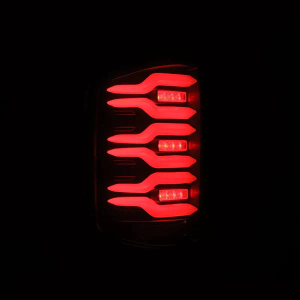 AlphaRex 14-18 Chevrolet Silverado 1500 / 15-19 Silverado 2500HD/3500HD / 15-19 GMC Sierra 3500HD Dually LUXX-Series LED Tail Lights Black