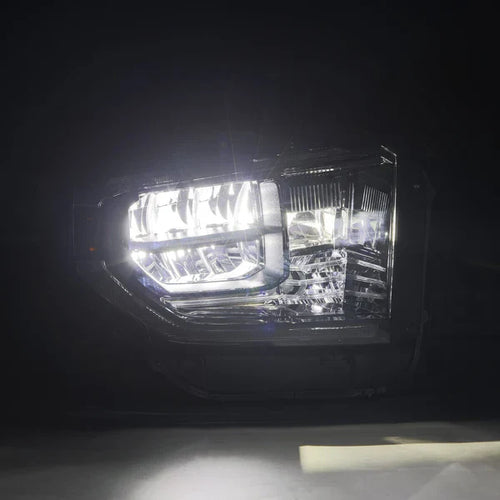 AlphaRex 14-21 Toyota Tundra MK II LUXX-Series LED Crystal Headlights Alpha-Black OffRoadUSA.com