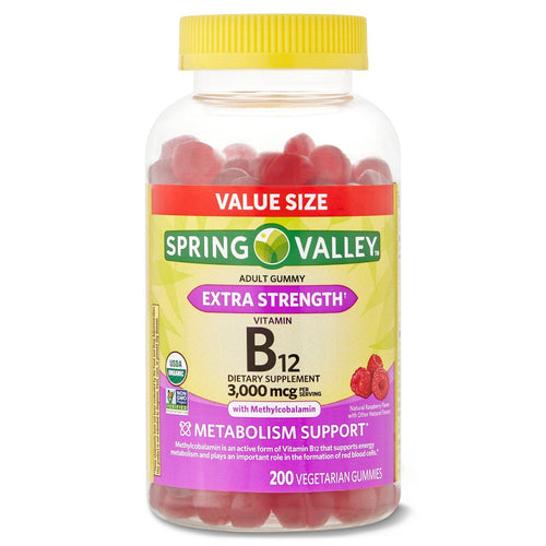 Spring Valley Extra Strength B12 Gummies; 3000 mcg; 200 Count EasyOptionXY LLC
