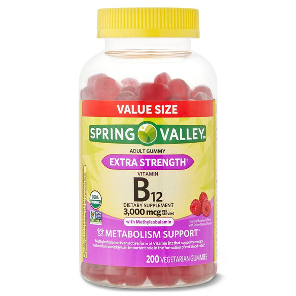 Spring Valley Extra Strength B12 Gummies; 3000 mcg; 200 Count EasyOptionXY LLC