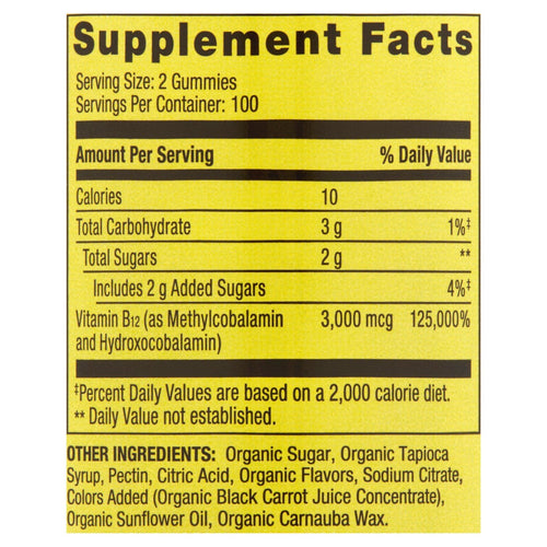 Spring Valley Extra Strength B12 Gummies; 3000 mcg; 200 Count EasyOptionXY LLC
