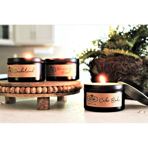 Nika's Home Fresh Cut Flowers 7oz Black Tin Soy Candle - Strong Scented and Long Lasting EasyOptionXY LLC